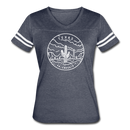 Texas Women’s Vintage Sport T-Shirt - State Design Women’s Texas Shirt - vintage navy/white