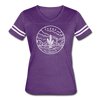 Texas Women’s Vintage Sport T-Shirt - State Design Women’s Texas Shirt - vintage purple/white