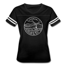 Vermont Women’s Vintage Sport T-Shirt - State Design Women’s Vermont Shirt - black/white