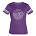 Vermont Women’s Vintage Sport T-Shirt - State Design Women’s Vermont Shirt - vintage purple/white