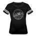 Wisconsin Women’s Vintage Sport T-Shirt - State Design Women’s Wisconsin Shirt - black/white