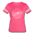 Wisconsin Women’s Vintage Sport T-Shirt - State Design Women’s Wisconsin Shirt - vintage pink/white