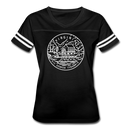Virginia Women’s Vintage Sport T-Shirt - State Design Women’s Virginia Shirt - black/white