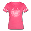 Virginia Women’s Vintage Sport T-Shirt - State Design Women’s Virginia Shirt - vintage pink/white