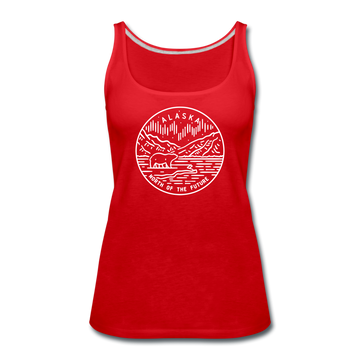 Alaska Women’s Tank Top - State Design Women’s Alaska Tank Top - red