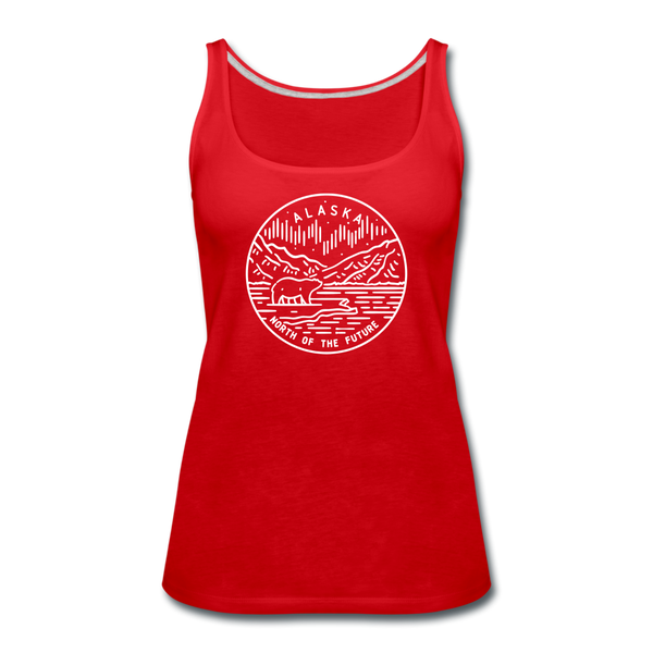 Alaska Women’s Tank Top - State Design Women’s Alaska Tank Top - red