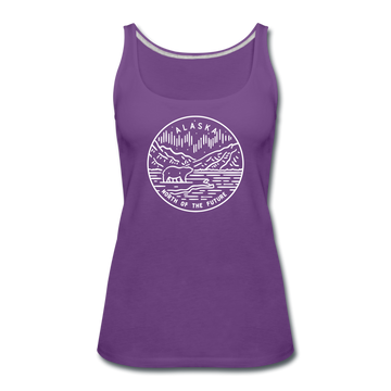 Alaska Women’s Tank Top - State Design Women’s Alaska Tank Top - purple