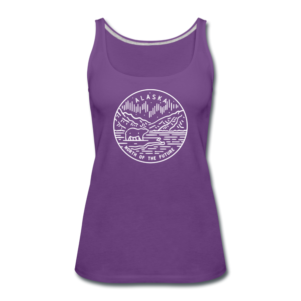 Alaska Women’s Tank Top - State Design Women’s Alaska Tank Top - purple