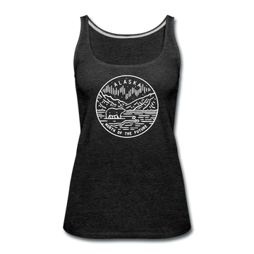 Alaska Women’s Tank Top - State Design Women’s Alaska Tank Top - charcoal gray