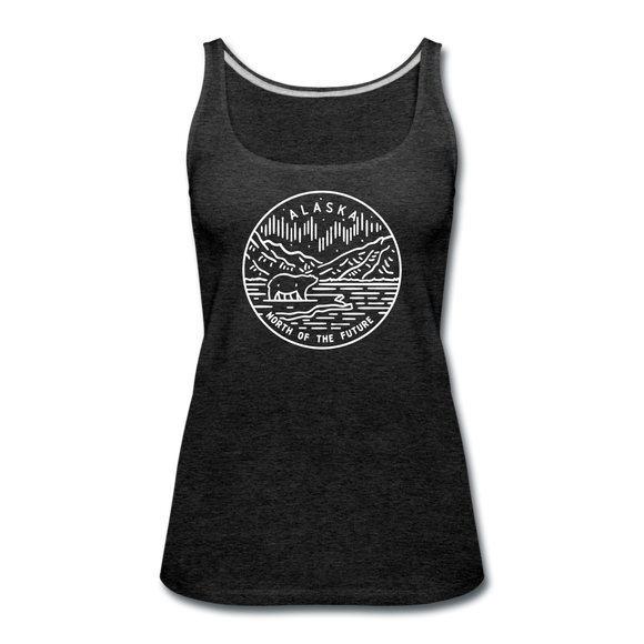 Alaska Women’s Tank Top - State Design Women’s Alaska Tank Top - charcoal gray
