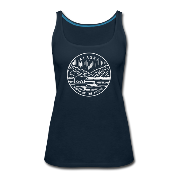 Alaska Women’s Tank Top - State Design Women’s Alaska Tank Top - deep navy