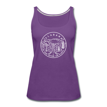 Alabama Women’s Tank Top - State Design Women’s Alabama Tank Top - purple