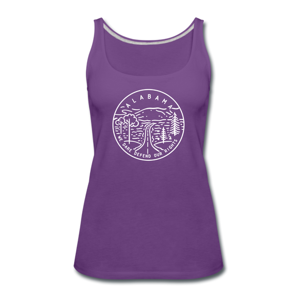 Alabama Women’s Tank Top - State Design Women’s Alabama Tank Top - purple