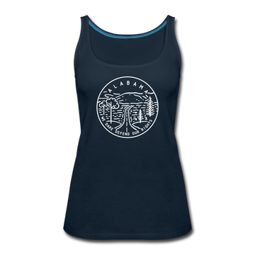 Alabama Women’s Tank Top - State Design Women’s Alabama Tank Top - deep navy
