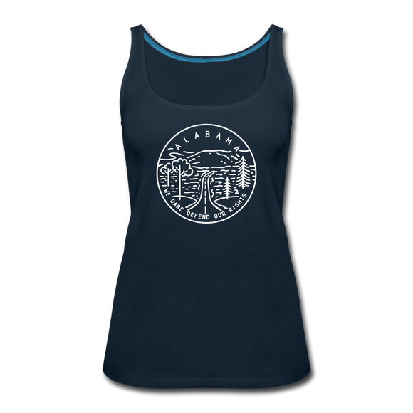 Alabama Women’s Tank Top - State Design Women’s Alabama Tank Top - deep navy