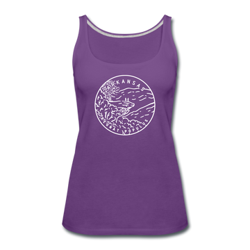 Arkansas Women’s Tank Top - State Design Women’s Arkansas Tank Top - purple