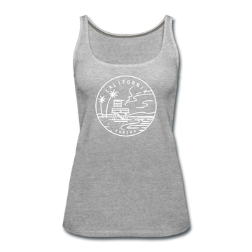California Women’s Tank Top - State Design Women’s California Tank Top - heather gray