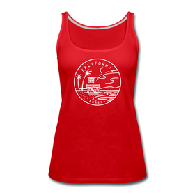 California Women’s Tank Top - State Design Women’s California Tank Top - red