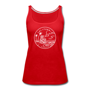 California Women’s Tank Top - State Design Women’s California Tank Top - red