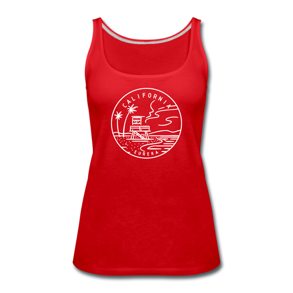 California Women’s Tank Top - State Design Women’s California Tank Top - red
