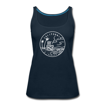 California Women’s Tank Top - State Design Women’s California Tank Top - deep navy