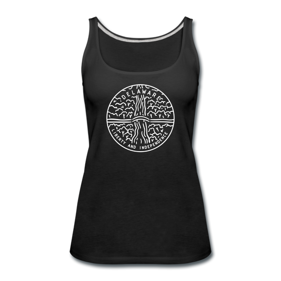 Delaware Women’s Tank Top - State Design Women’s Delaware Tank Top - black