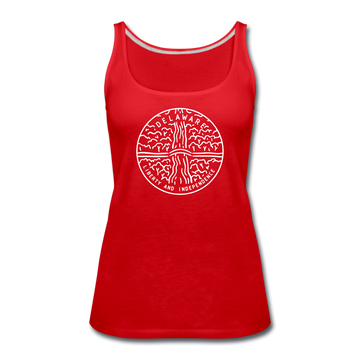 Delaware Women’s Tank Top - State Design Women’s Delaware Tank Top - red