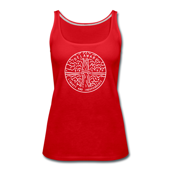 Delaware Women’s Tank Top - State Design Women’s Delaware Tank Top - red