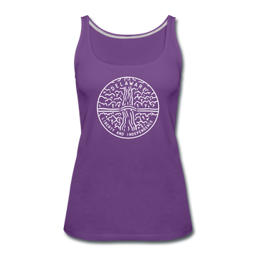 Delaware Women’s Tank Top - State Design Women’s Delaware Tank Top - purple