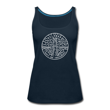 Delaware Women’s Tank Top - State Design Women’s Delaware Tank Top - deep navy