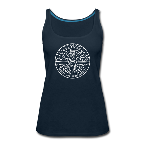 Delaware Women’s Tank Top - State Design Women’s Delaware Tank Top - deep navy