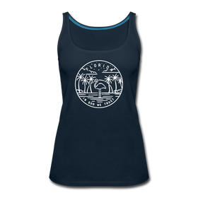 Florida Women’s Tank Top - State Design Women’s Florida Tank Top - deep navy