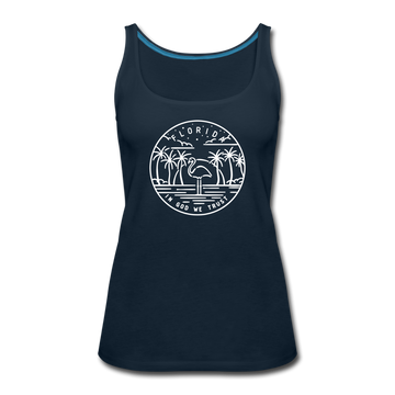 Florida Women’s Tank Top - State Design Women’s Florida Tank Top - deep navy