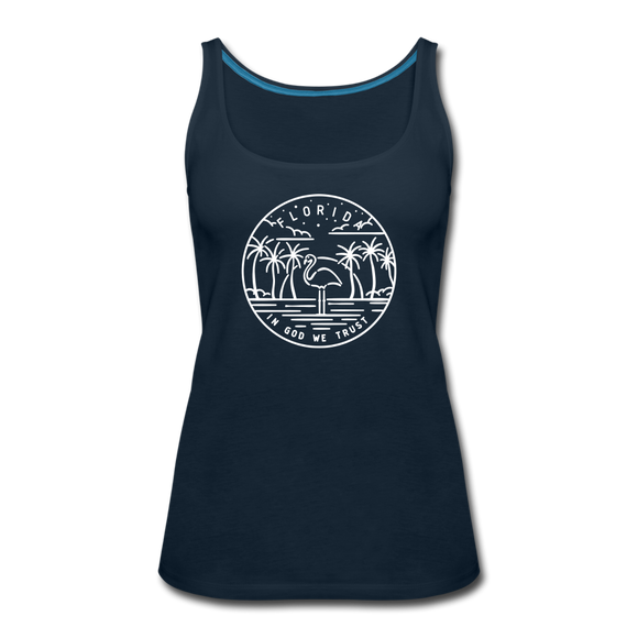 Florida Women’s Tank Top - State Design Women’s Florida Tank Top - deep navy