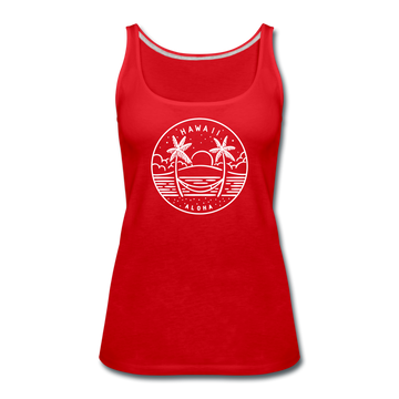Hawaii Women’s Tank Top - State Design Women’s Hawaii Tank Top - red