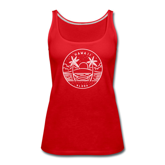 Hawaii Women’s Tank Top - State Design Women’s Hawaii Tank Top - red