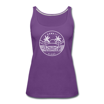Hawaii Women’s Tank Top - State Design Women’s Hawaii Tank Top - purple