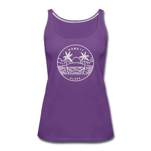 Hawaii Women’s Tank Top - State Design Women’s Hawaii Tank Top - purple