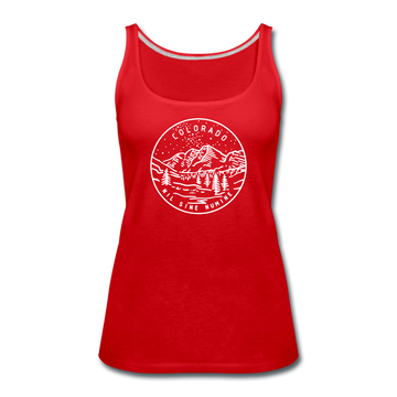 Colorado Women’s Tank Top - State Design Women’s Colorado Tank Top - red