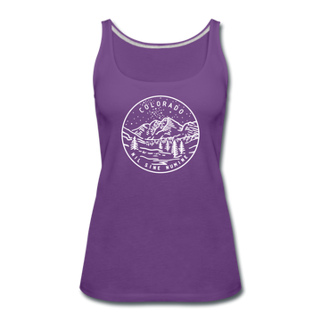 Colorado Women’s Tank Top - State Design Women’s Colorado Tank Top - purple