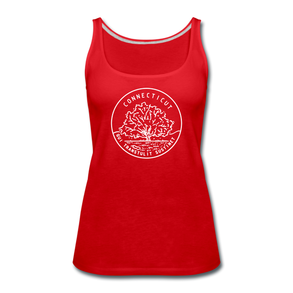 Connecticut Women’s Tank Top - State Design Women’s Connecticut Tank Top - red