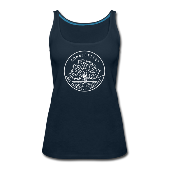 Connecticut Women’s Tank Top - State Design Women’s Connecticut Tank Top - deep navy