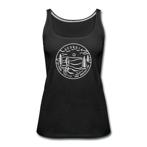 Georgia Women’s Tank Top - State Design Women’s Georgia Tank Top - black