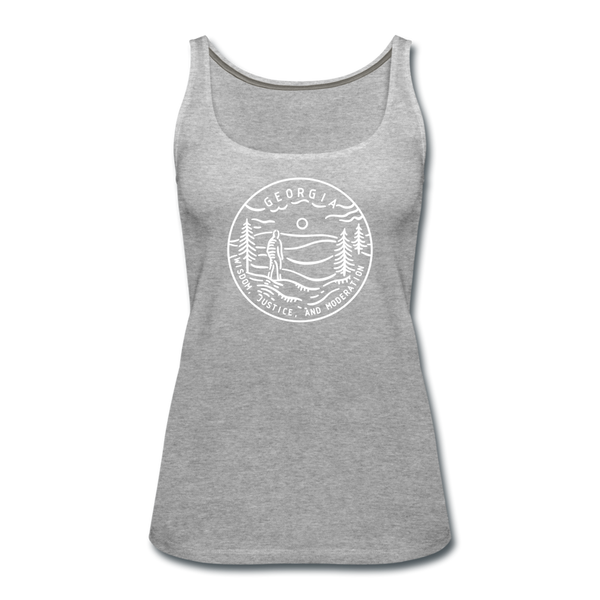 Georgia Women’s Tank Top - State Design Women’s Georgia Tank Top - heather gray