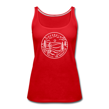Georgia Women’s Tank Top - State Design Women’s Georgia Tank Top - red