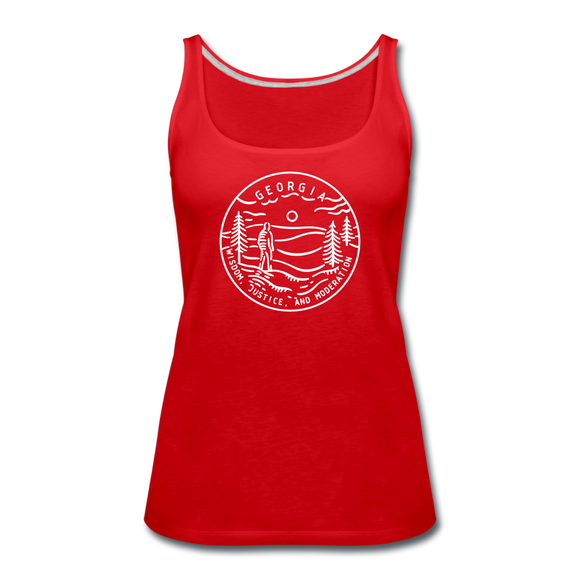 Georgia Women’s Tank Top - State Design Women’s Georgia Tank Top - red