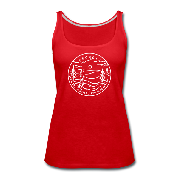 Georgia Women’s Tank Top - State Design Women’s Georgia Tank Top - red