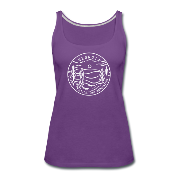 Georgia Women’s Tank Top - State Design Women’s Georgia Tank Top - purple