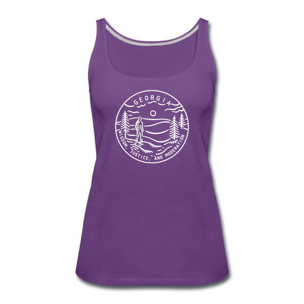 Georgia Women’s Tank Top - State Design Women’s Georgia Tank Top - purple