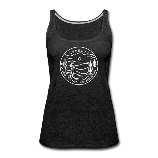 Georgia Women’s Tank Top - State Design Women’s Georgia Tank Top - charcoal gray